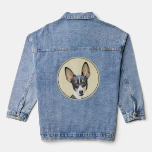 Toy Fox Terrier Painting - Niedliche Original Dog  Jeansjacke