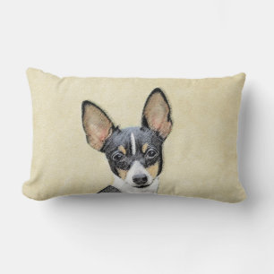 Toy Fox Terrier Painting - Niedliche Original Dog Lendenkissen