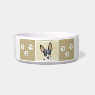Toy Fox Terrier Painting - Niedliche Original Dog  Napf