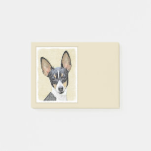 Toy Fox Terrier Painting - Niedliche Original Dog  Post-it Klebezettel