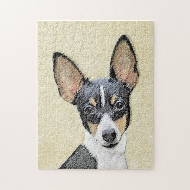 Toy Fox Terrier Painting - Niedliche Original Dog  Puzzle (Vertikal)