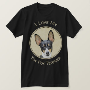 Toy Fox Terrier Painting - Niedliche Original Dog T-Shirt