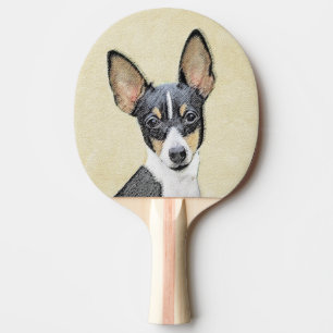 Toy Fox Terrier Painting - Niedliche Original Dog  Tischtennis Schläger