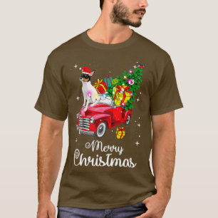 Toy Fox Terrier Ride Red Truck Weihnachten Pajama T-Shirt