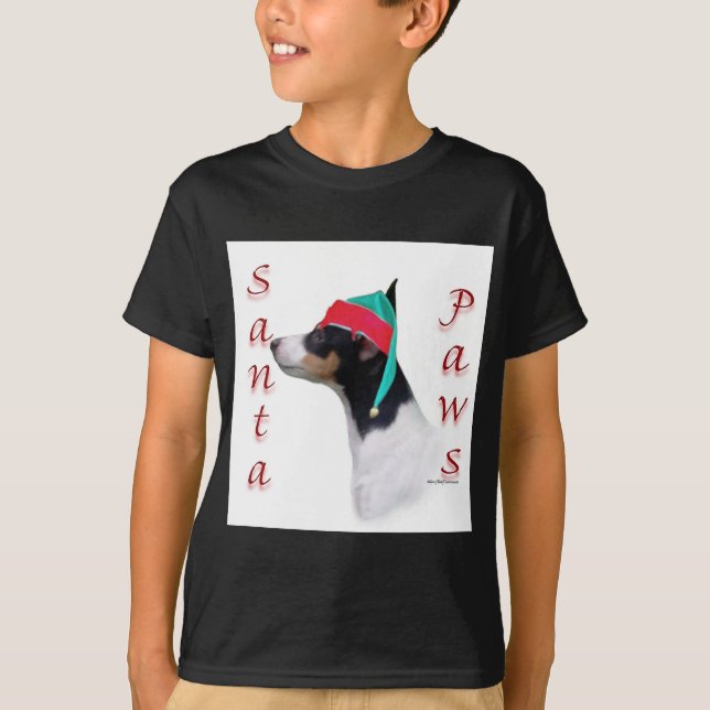 Toy Fox Terrier Santa Paws T-Shirt (Vorderseite)