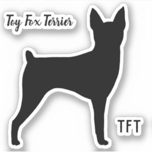 Toy Fox Terrier Silhouette Vinyl Sticker