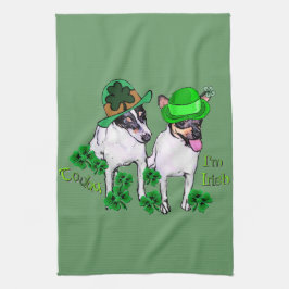 Toy Fox Terrier St Pattys Geschirrtuch