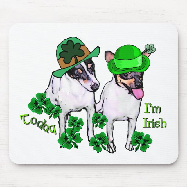 Toy Fox Terrier St Pattys Mousepad (Vorne)