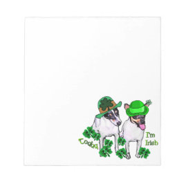 Toy Fox Terrier St Pattys Notizblock