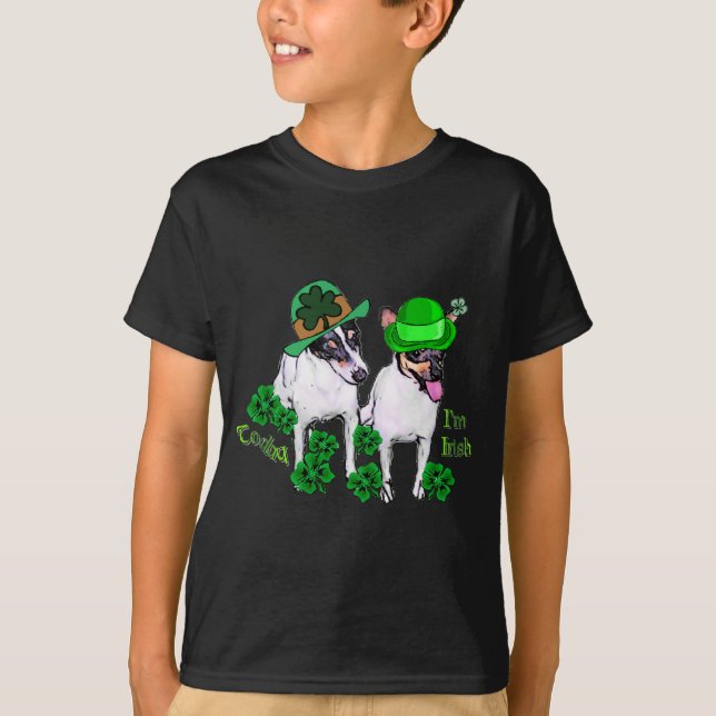 Toy Fox Terrier St Pattys T-Shirt (Vorderseite)