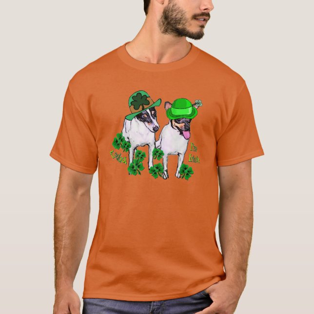 Toy Fox Terrier St Pattys T-Shirt (Vorderseite)