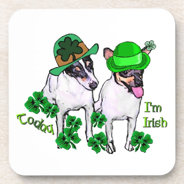 Toy Fox Terrier St Pattys Untersetzer (Vorderseite)