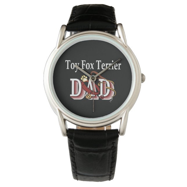 Toy Fox Terrier Vater Geschenke Armbanduhr (Vorderseite)