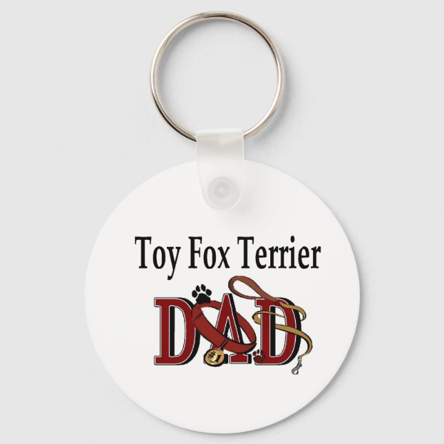 Toy Fox Terrier Vater Geschenke Schlüsselanhänger (Vorderseite)