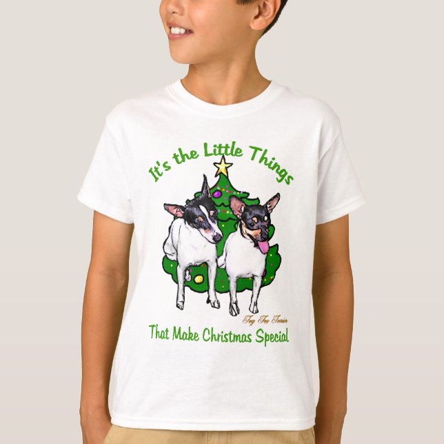 Toy Fox Terrier Weihnachtsgeschenke T-Shirt (Vorderseite)