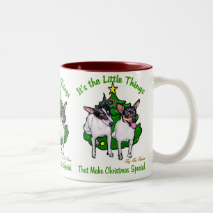 Toy Fox Terrier Weihnachtsgeschenke Zweifarbige Tasse