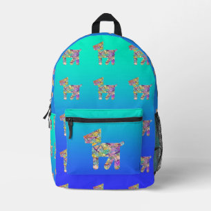 Toy Hogs Kids Aqua Blue Bedruckter Rucksack