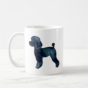 Toy Poodle Black Watercolor Silhouette Kaffeetasse