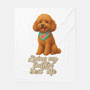 Toy Poodle - Das beste Leben meines Fluffins Fleecedecke