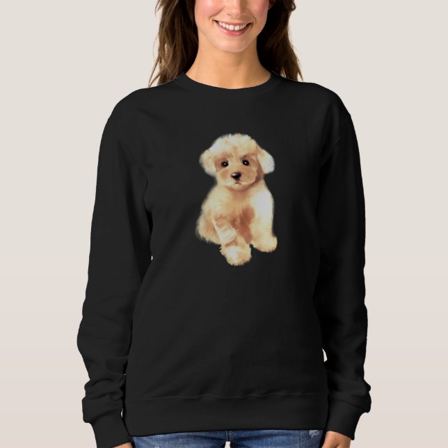 Toy poodle dog ,breed,mini poodle puppy sweatshirt (Vorderseite)