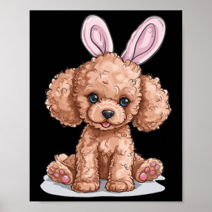 Toy Poodle Hund züchten glückliche Ostermänner Fra Poster