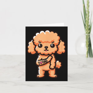 Toy Poodle I Liebe Vater Funny Dog Tattoo _1 Karte