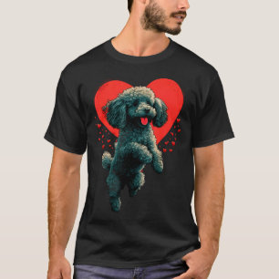 Toy Poodle Liebesherz für Valentinstag auf Poodle T-Shirt