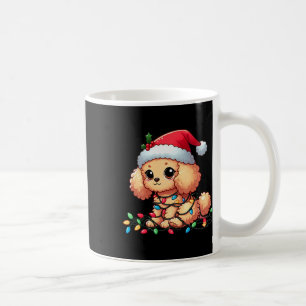 Toy Poodle Weihnachtslicht Hund Funny Xmas Kaffeetasse
