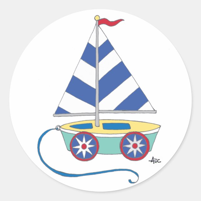 Toy Sailboat Sticker (Vorderseite)