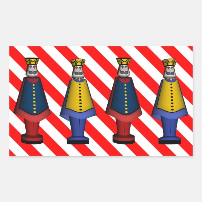 Toy Soldier Generäle Rechteckiger Aufkleber (Vorderseite)