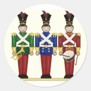 Toy Soldiers Weihnachtskleber Runder Aufkleber