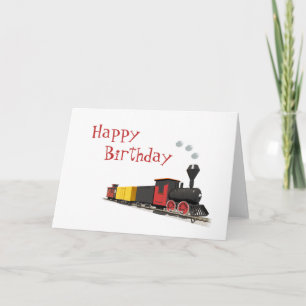 Toy Train Birthday Card Karte