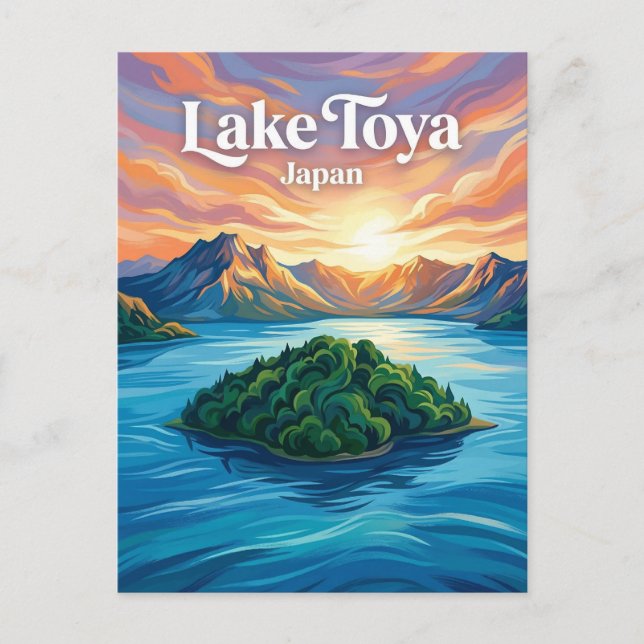 Tōya-See Japan Postkarte (Vorderseite)