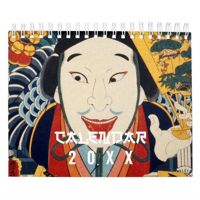 Toyohara Kunichika's Portraits Klassische japanisc Kalender (Titelbild)