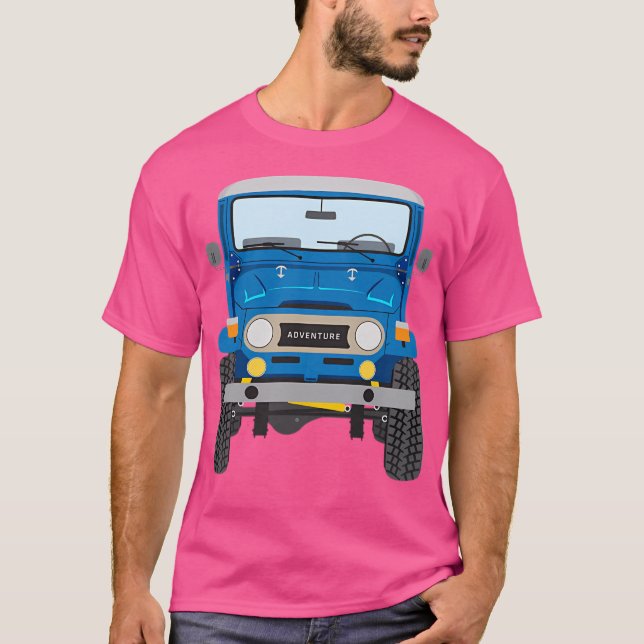 Toyota Fj40 (blau) T-Shirt (Vorderseite)