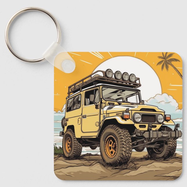 Toyota FJ40 Land Cruiser 4x4 Schlüsselanhänger (Vorderseite)