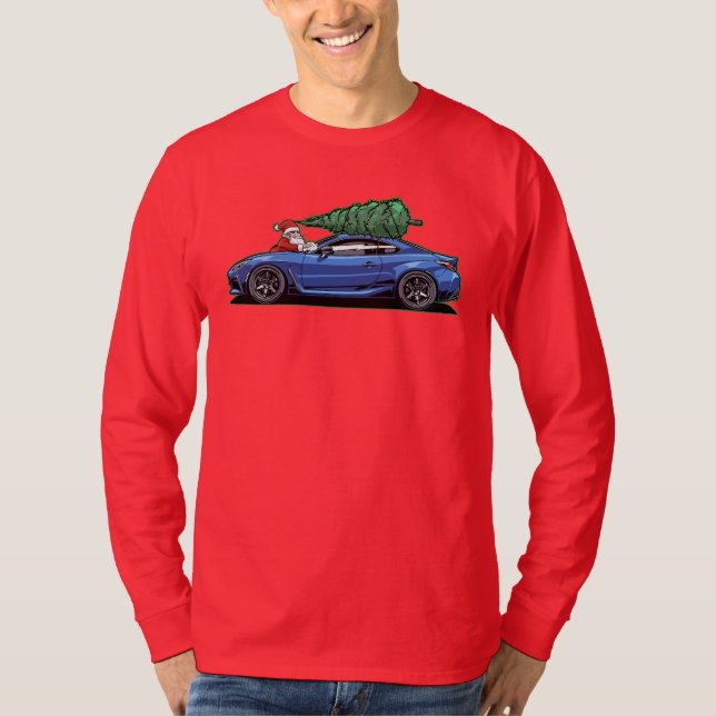 Toyota GR86 Weihnachtsbaum Neujahr Gegenwart T-Shirt (Vorderseite)