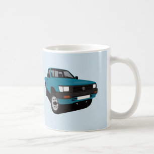 Toyota Hilux Lieferwagen türkis - 2 x Bild Kaffeetasse