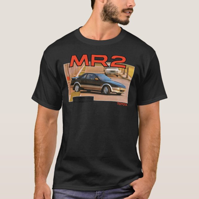 TOYOTA MR2 BROCHURE DECKT klassischen T - Shirt AB (Vorderseite)