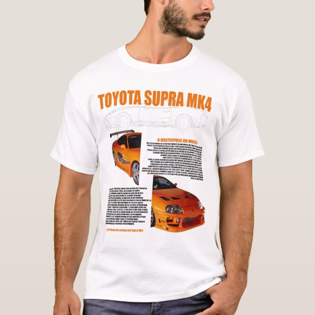 Toyota Supra MK4 T - Shirt - Iconic JDM Legend für (Vorderseite)