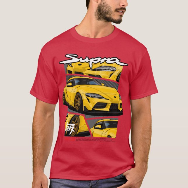 Toyota Supra MK5 Gelb T-Shirt (Vorderseite)