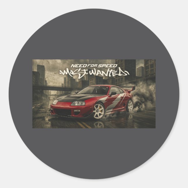 Toyota Supra Runder Aufkleber (Vorderseite)
