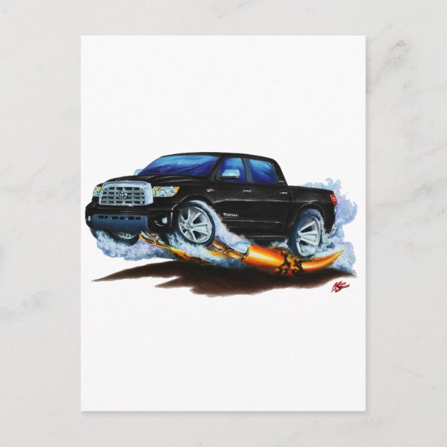Toyota Tundra Crewmax Black Truck Postkarte (Vorderseite)