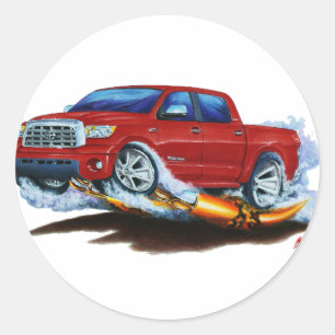 Toyota Tundra Crewmax Red Truck Runder Aufkleber
