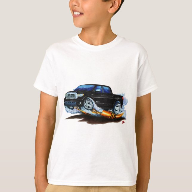Toyota-Tundra Crewmax schwarzer LKW T-Shirt (Vorderseite)