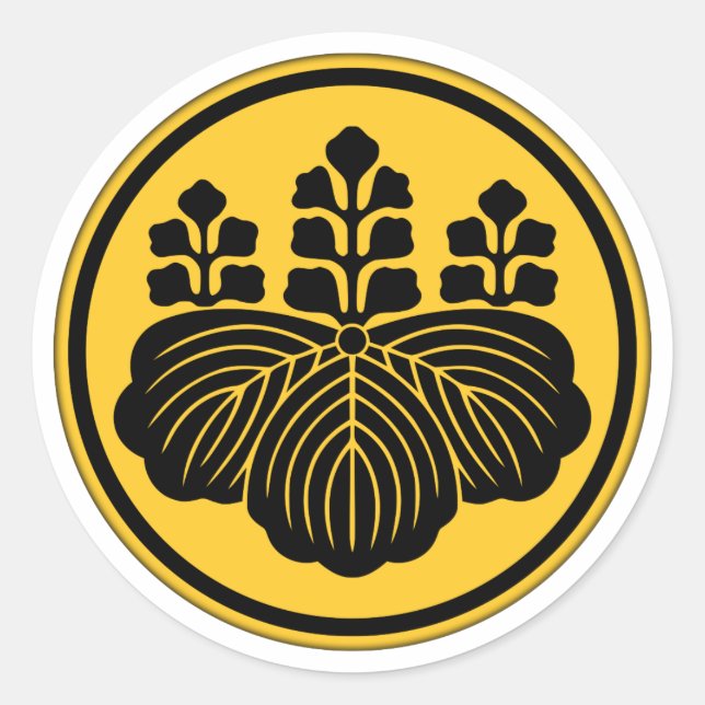 Toyotomi Clan Kamon Runder Aufkleber (Vorderseite)