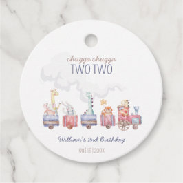 Toyotzug All Aboard Geburtstag einladen, Zoo Tiere Geschenkanhänger