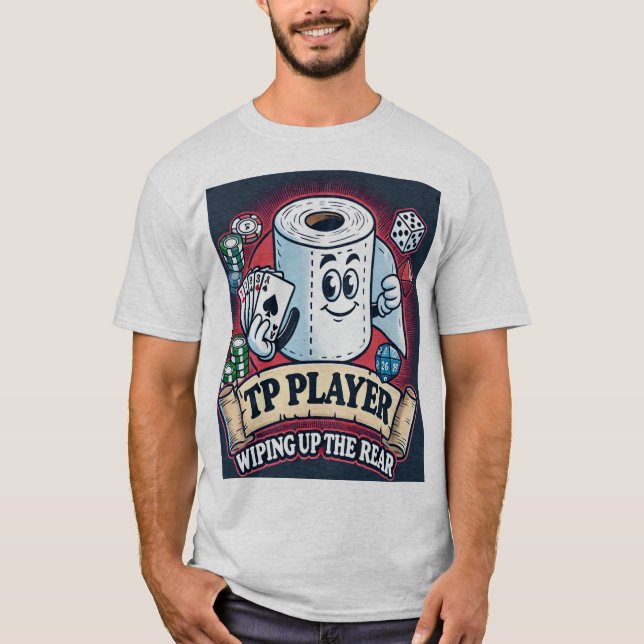 TP-Player - Abwischen der Rückseite - Immer am let T-Shirt (Vorderseite)