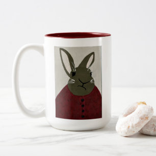 TPIO "Das Buch ist überfällig" Librarian Bunny Zweifarbige Tasse
