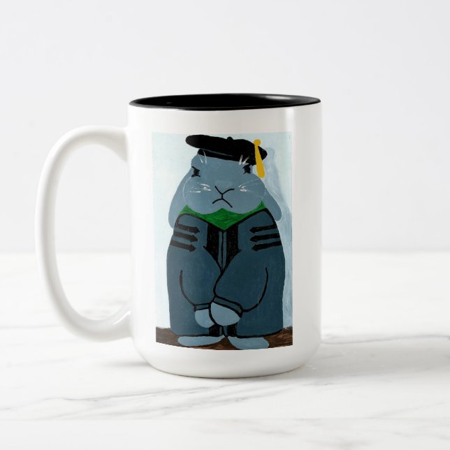 TPIO Grumpy Abschluss PhD Kaninchen Tasse  (Links)